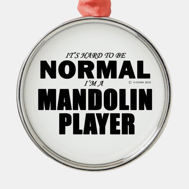 Normal Mandolin Player Ornament Aus Metall (Vorne)