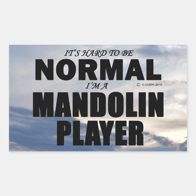 Normal-Mandolin-Player-Rechteckaufkleber Rechteckiger Aufkleber (Vorderseite)