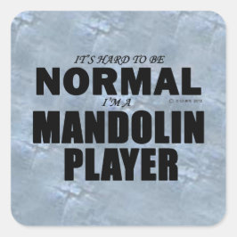 Normal Mandolin Player Square Sticker