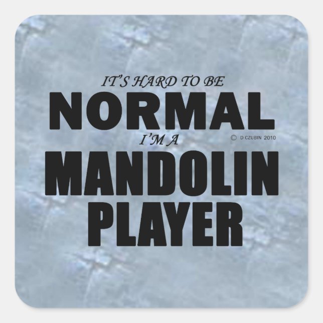 Normal Mandolin Player Square Sticker (Vorderseite)