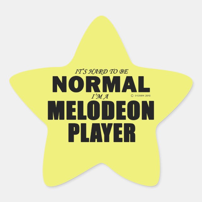 Normal Melodeon Player Star-Aufkleber Stern-Aufkleber (Vorderseite)