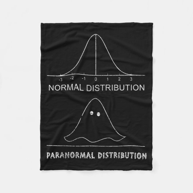 Normal Paranormal Distribution Funny Math Ghost Ha Fleecedecke (Vorderseite)