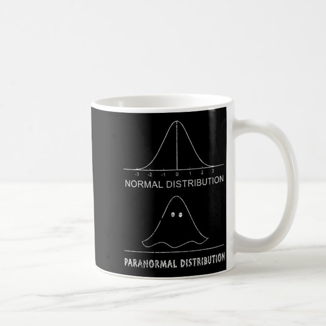 Normal Paranormal Distribution Funny Math Ghost Ha Kaffeetasse (Rechts)