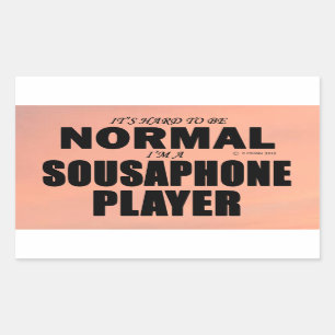 Normal Sousaphone Player Rechteckige Aufkleber