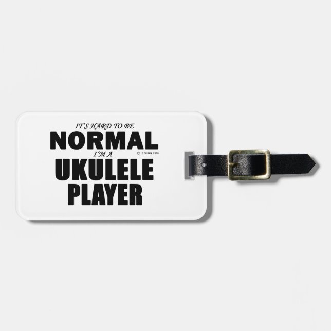 Normal Ukulele Player Gepäckanhänger (Vorderseite horizontal)