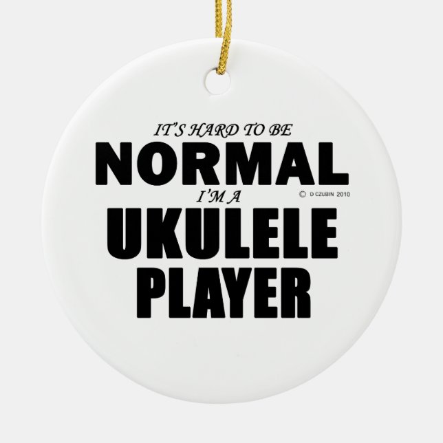 Normal Ukulele Player Keramikornament (Vorne)