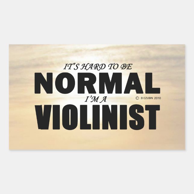 Normal-Violinist-Rechtecksticker Rechteckiger Aufkleber (Vorderseite)