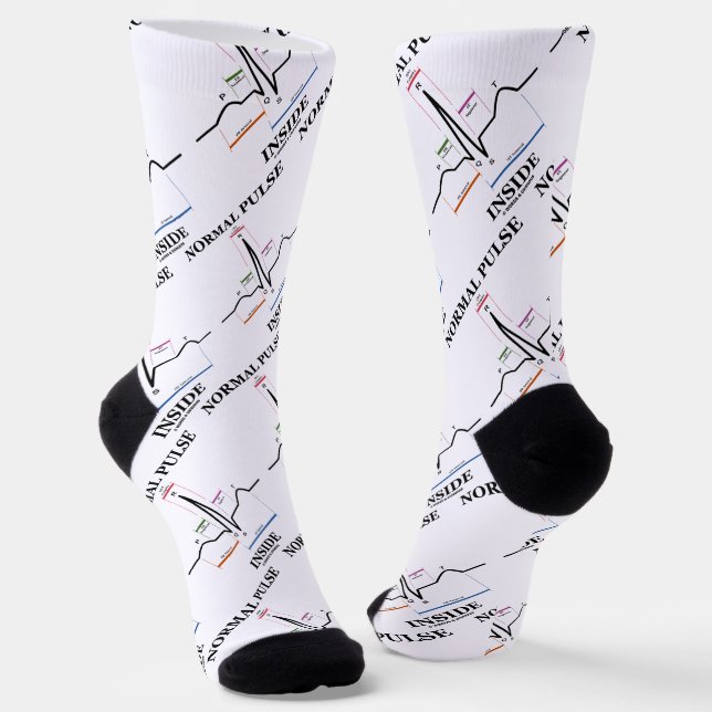 Normale Pulse im Herzrhythmus Elektrokardiogramm Socken (Gewinkelt)
