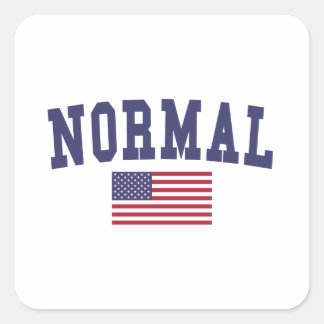 Normale US-Flagge Quadratischer Aufkleber