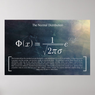 Normale Verteilung - Mathematik-Poster Poster