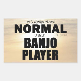 Normaler Banjo Player Rechtecksticker Rechteckiger Aufkleber