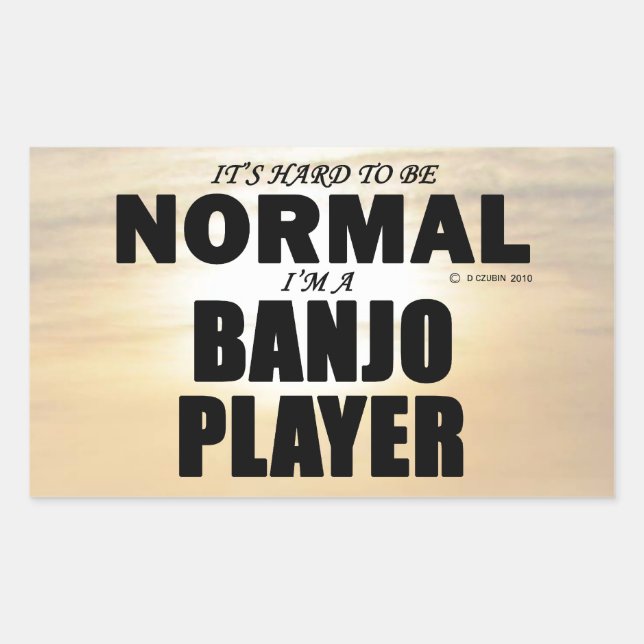 Normaler Banjo Player Rechtecksticker Rechteckiger Aufkleber (Vorderseite)