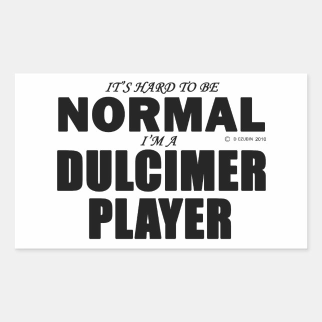 Normaler Dulcimer-Player Rechteckiger Aufkleber (Vorderseite)