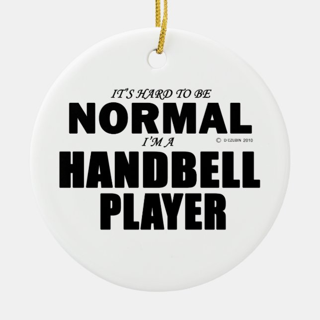 Normaler Handbell-Player Keramik Ornament (Vorne)