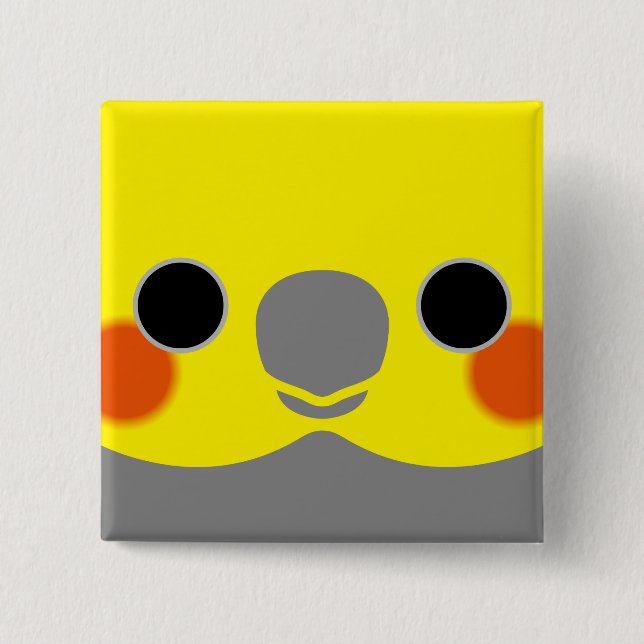 Normaler männlicher Cockatiel Button (Vorderseite)