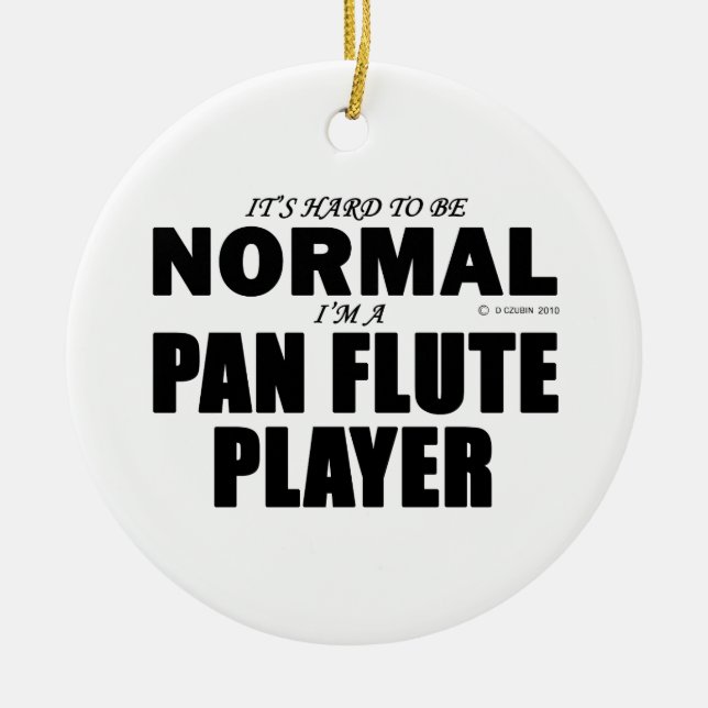 Normaler Pan Flute Player Keramik Ornament (Vorne)