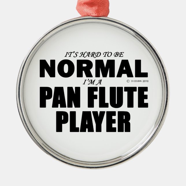 Normaler Pan Flute Player Ornament Aus Metall (Vorne)