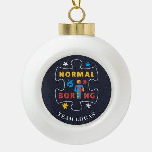 Normalerweise ist langweiliges Autismus-Bewusstsei Keramik Kugel-Ornament