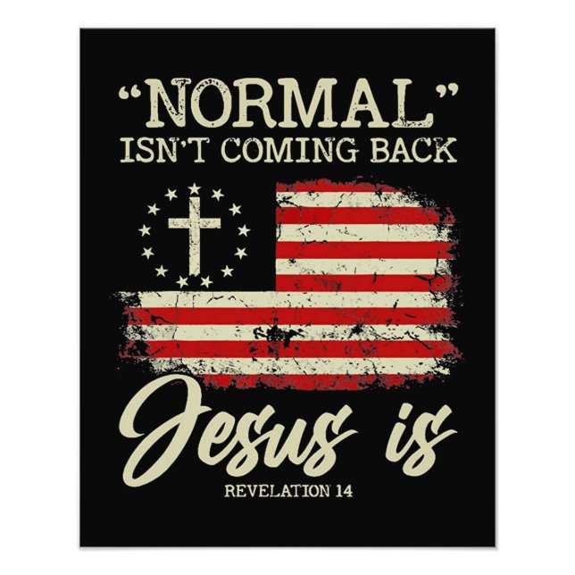 Normalerweise kommt es nicht zurück, aber Jesus is Fotodruck (Vorne)