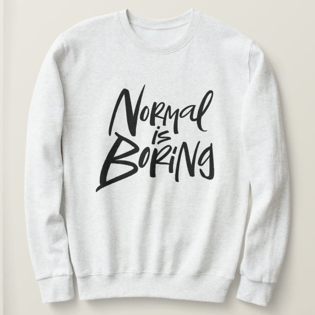 Normalerweise langweilige schwarze kalligraphische sweatshirt (Design vorne)