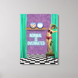 Normalerweise wird Funky & Fun Altered Art überbew Leinwanddruck