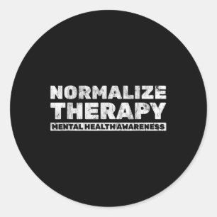 Normalisieren der Therapie Bewusstsein für psychis Runder Aufkleber