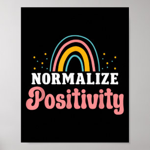 Normalisieren Sie Sitivity Regenbogen Lustige Moti Poster