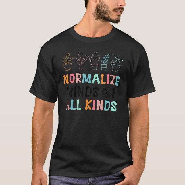 Normalize Minds Of All Kinds Autism Awareness Teac T-Shirt (Vorderseite)