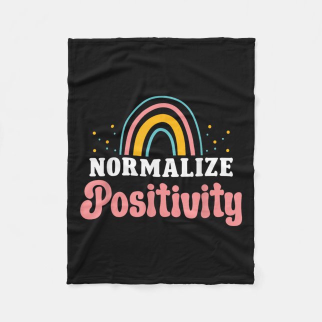 Normalize Sitivity Rainbow Funny Saying Motivation Fleecedecke (Vorderseite)