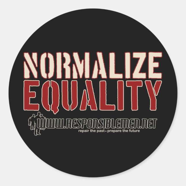 NormalizeEquality, Runder Aufkleber (Vorderseite)