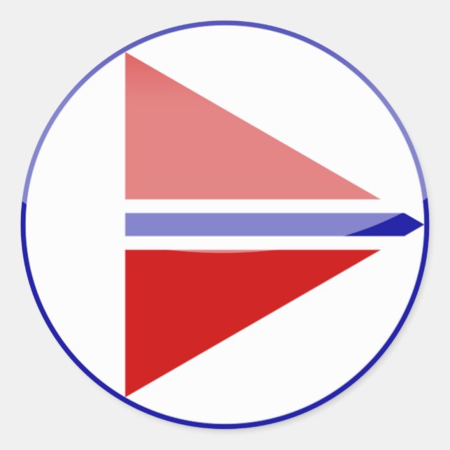 Normalweg Runder Aufkleber (Vorderseite)