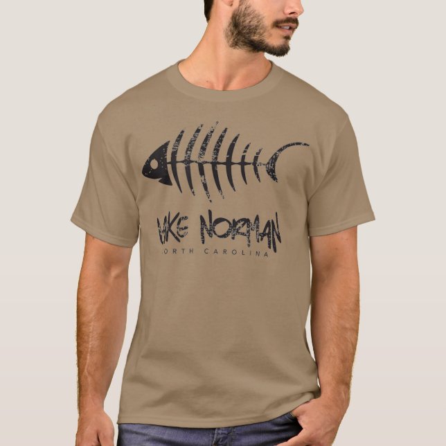 Norman LKN North Carolina Fishbone Gift T-Shirt (Vorderseite)