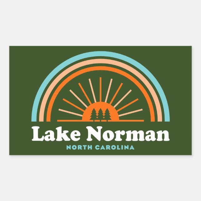 Norman North Carolina Rainbow Rechteckiger Aufkleber (Vorderseite)