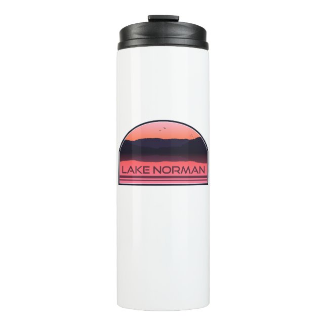 Norman North Carolina Red Sunrise Lake Thermosbecher (Vorderseite)