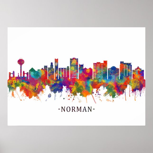 Norman Oklahoma Skyline Poster (Vorne)