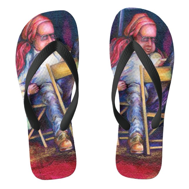 Norman zeichne lieber in seinem Schlaf Flip Flops (Fußbett)