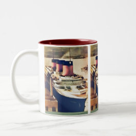 Normandie an NYC Zweifarbige Tasse