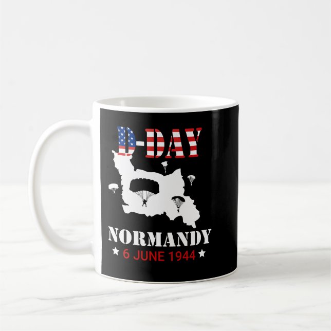 Normandie D-Day Paratrooper Normandie 1944 Geschen Kaffeetasse (Links)