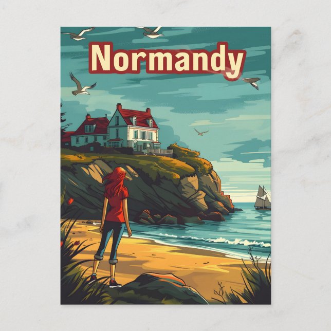 Normandie Frankreich Postkarte (Vorderseite)