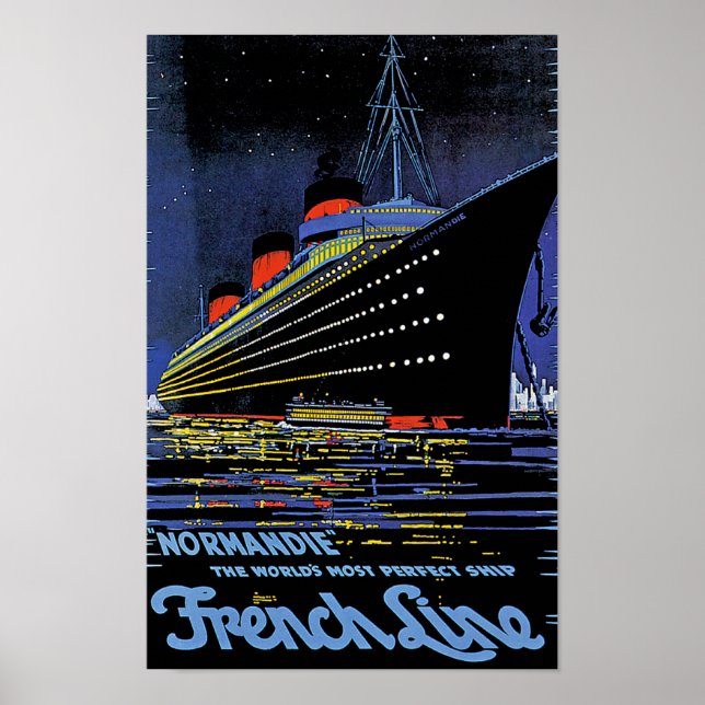 Normandie in der Nacht Poster (Vorne)