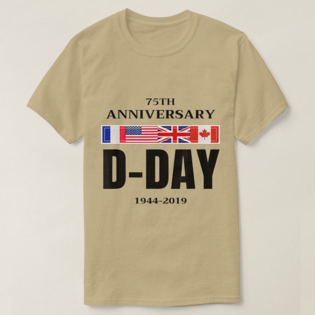 Normandie Landing 75 Jahre Jubiläum Männer Frauen  T-Shirt (Design vorne)