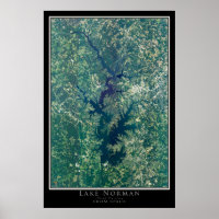 Normandie Nord Carolina Satellitenplakat Karte