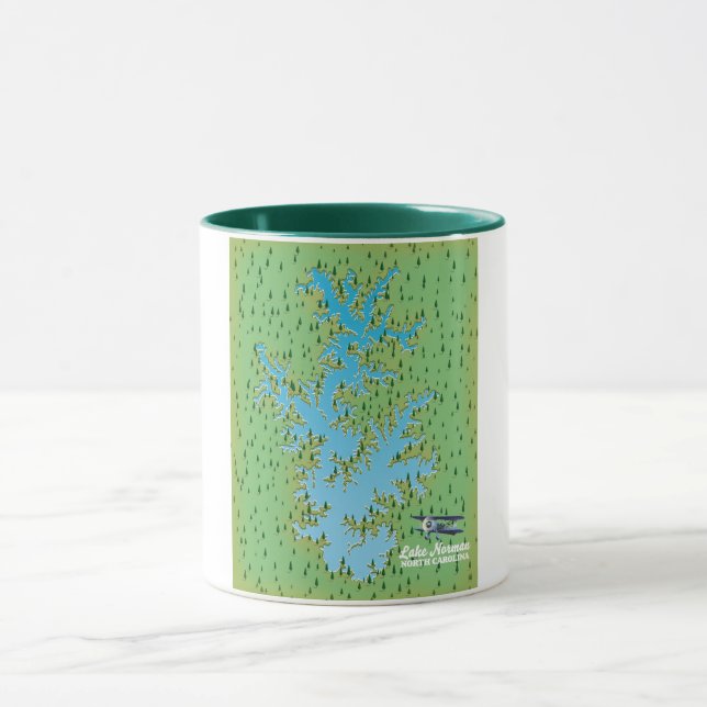Normandie Süd Carolina Retrokarte Tasse (Zentrum)