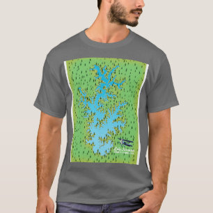 Normandie Süd-Olina-Retrokarte T-Shirt