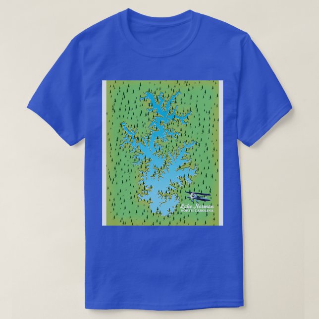 Normandie Süd-Olina-Retrokarte T-Shirt (Design vorne)