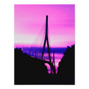 Normandiebrücke, Le Havre, Frankreich 2 Fotodruck
