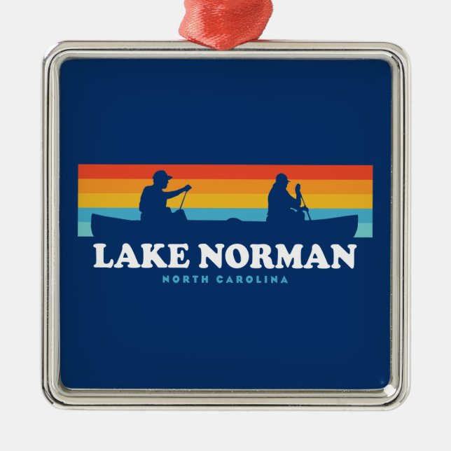 Normandischer See North Carolina Canoe Ornament Aus Metall (Vorne)