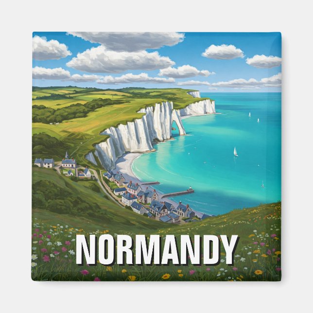 Normandy France Travel Magnet (Vorne)