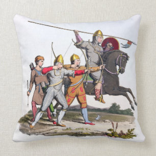 Normannischer Ritter und Bogenschützen, 1066, 'vo Kissen