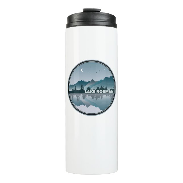Normannischer See Nord-Carolina-Reflektion Thermosbecher (Vorderseite)